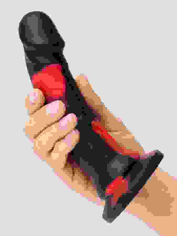 Lifelike Lover Luxe Realistic Multicoloured Silicone Dildo 7 Inch, Black, hi-res